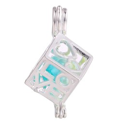 Love-Heart Cube Pendant Set