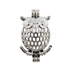 Owl on a perch Pendant Set